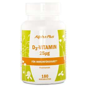 Alpha Plus D3-Vitamin 25mcg 180 Tabletter