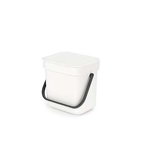 Bac à compost de cuisine de 2,4 gallons pour comptoir ou sous évier, petite  poubelle suspendue avec couvercle blanc