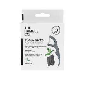 The Humble Co. Dental Floss Picks Charcoal 50-pack (Tandtrådsbyglar)