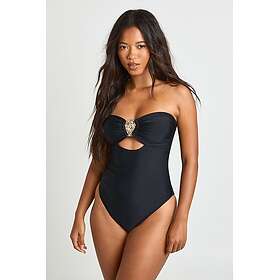 Boohoo Cut Out Bandeau Swimsuit (Women's)