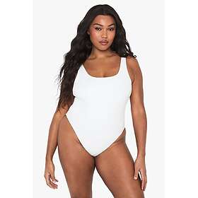 Boohoo Plus Square Neck Ruched Side Swimsuit (Women's)