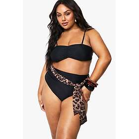 Boohoo Plus Ribbed Bandeau Bikini Top (Women's)