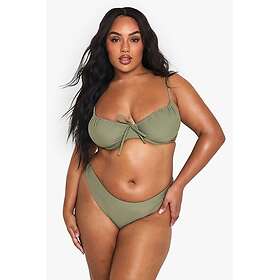Boohoo Plus Essentials Notch Neck Bikini Top (Women's)
