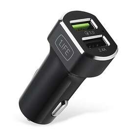 1Life Car Charger pa:dual usb auto