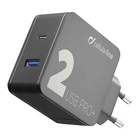 Cellularline Wall Charger ACHUSB2QCPD36WK