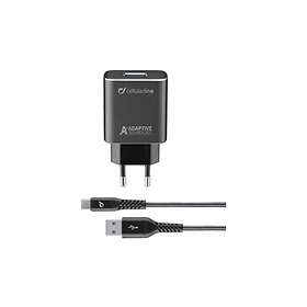 Cellularline Wall Charger TETRACHSMKIT15WTYC (kabel inkludert)