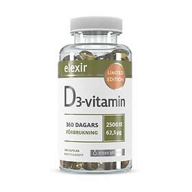 Elexir Pharma D3 Vitamin 2500IU 360 Kapslar