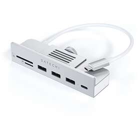 Satechi USB-C Clamp Card Reader for microSD/SD with USB Hub (2021)