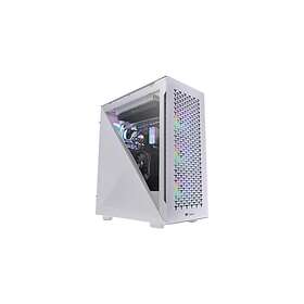 GAMDIAS Athena M6 Lite Boîtier PC Blanc, ATX mi-Tour, fenêtre en Verre  trempé sans Soudure, 4 Ventilateurs ARGB intégrés 120 mm, éclairage Triple  Face, Panneau Avant en Maille, Compartiment perforé : 