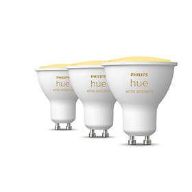 Philips Hue White Ambiance GU10 Spotlight 3-pack