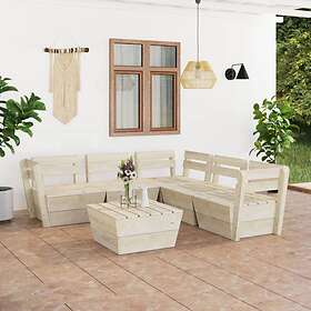 vidaXL 6 Piece Garden Pallet Lounge Set Impregnated Spruce Wood