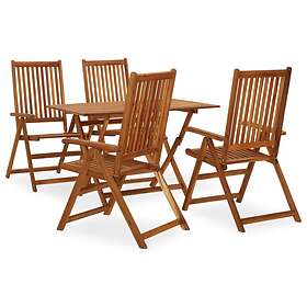 vidaXL 5 Piece Garden Dining Set Solid Acacia Wood