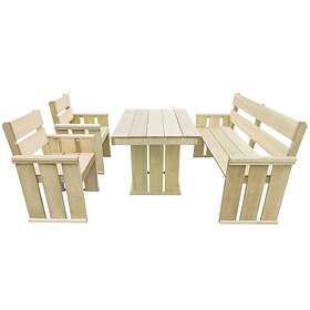 vidaXL 4 Piece Outdoor Dining Set Impregnated Pinewood
