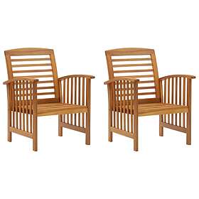 vidaXL Garden Chairs 2 pcs Solid Acacia Wood