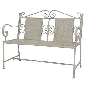 vidaXL Garden Bench 115 cm Steel Grey