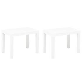 vidaXL Garden Benches 2 pcs White Plastic