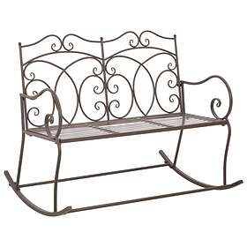 vidaXL Garden Bench 104 cm Iron Antique Brown