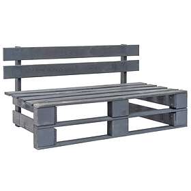 vidaXL Garden Pallet Bench Wood Grey