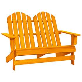 vidaXL 2-Seater Garden Adirondack Chair Solid Fir Wood Orange