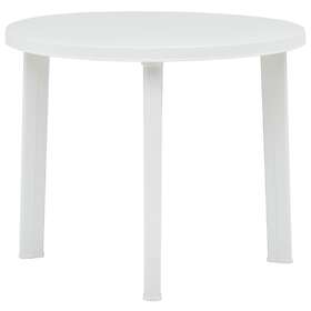 vidaXL Garden Table White 89 cm Plastic