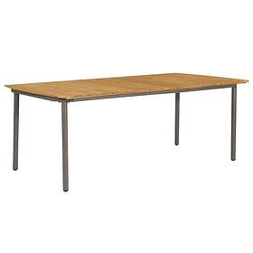 vidaXL Garden Table 200x100x72cm Solid Acacia Wood and Steel