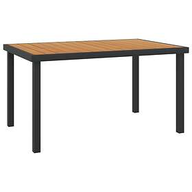 vidaXL Garden Table Brown 140x90x74 cm Aluminium and WPC