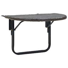 vidaXL Balcony Table Brown 60x60x50 cm Poly Rattan