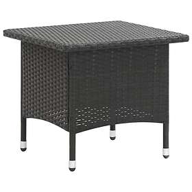 small black rattan garden table