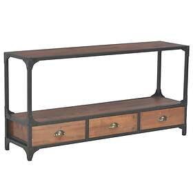 vidaXL TV Cabinet with 3 Drawers 120x30x60 cm Solid Pine Wood