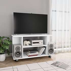 vidaXL TV Cabinet with Castors White 80x40x40 cm Chipboard