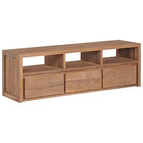 vidaXL TV Cabinet Solid Teak Wood with Natural Finish 120x30x40 cm