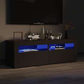 vidaXL TV Cabinet with LED Lights High Gloss Grey 120x35x40 cm