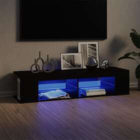 vidaXL TV Cabinet with LED Lights Black 135x39x30 cm