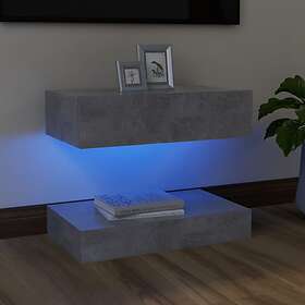 vidaXL TV Cabinet with LED Lights Concrete Grey 60x35 cm