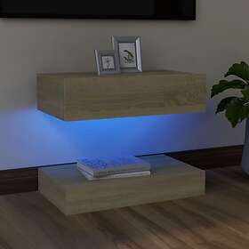 vidaXL TV Cabinet with LED Lights Sonoma Oak 60x35 cm