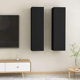 vidaXL TV Cabinets 2 pcs Black 30.5x30x110 cm Chipboard