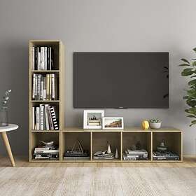 vidaXL TV Cabinets 2 pcs Sonoma Oak 142.5x35x36.5 cm Chipboard
