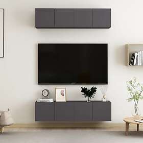 vidaXL TV Cabinets 4 pcs Grey 60x30x30 cm Chipboard