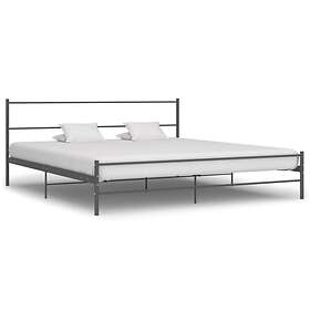 vidaXL Bed Frame Grey Metal 6FT Super King 180x200 cm