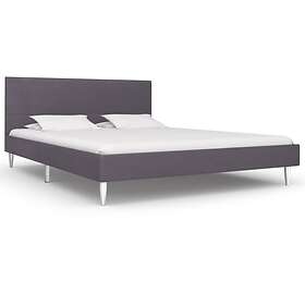 vidaXL Bed Frame Grey Fabric 135x190 cm