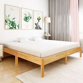 vidaXL Bed Frame Solid Oak Wood 180x200 cm