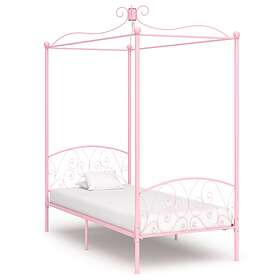 vidaXL Canopy Bed Frame Pink Metal 90x200 cm