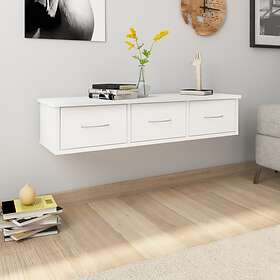 vidaXL Wall-mounted Drawer Shelf White 88x26x18.5 cm Chipboard