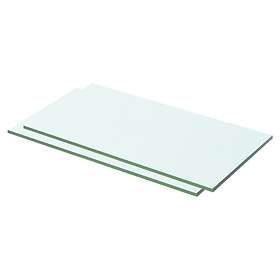 vidaXL Shelves 2 pcs Panel Glass Clear 50x20 cm