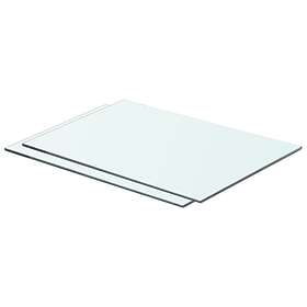 vidaXL Shelves 2 pcs Panel Glass Clear 50x30 cm