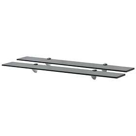 vidaXL Floating Shelves 2 pcs Glass 80x10 cm 8 mm