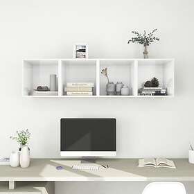 vidaXL Wall Cabinets 4 pcs High Gloss White 37x37x37 cm Chipboard