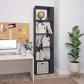 vidaXL Book Cabinet/Room Divider High Gloss Grey 45x24x159 cm Chipboard