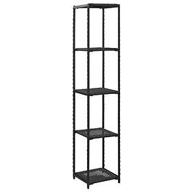 vidaXL Storage Shelf Black 30x30x150 cm Poly Rattan
