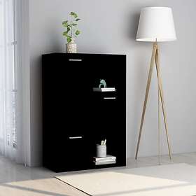 vidaXL Storage Cabinet Balck 60x29.5x90 cm Chipboard